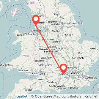 Reading Southport train map