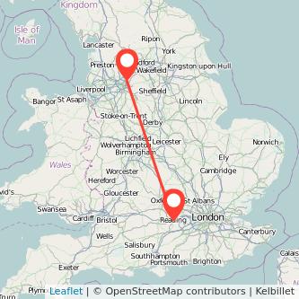 Reading Oldham bus map