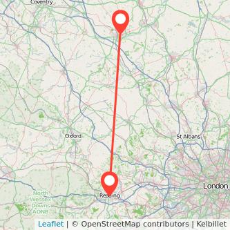 Reading Northampton train map