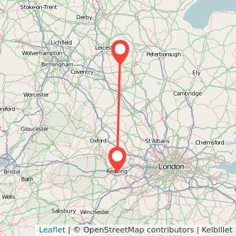 Reading Market Harborough bus map