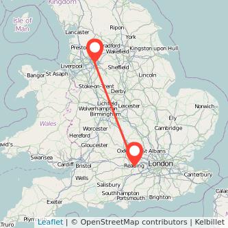 Reading Manchester bus map