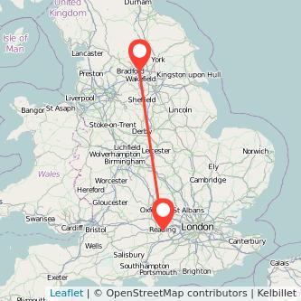 Reading Leeds train map