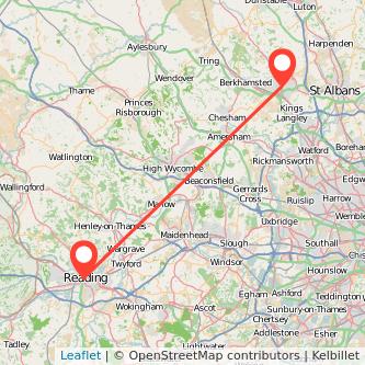 Reading Hemel Hempstead train map