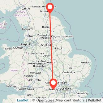 Reading Hartlepool bus map