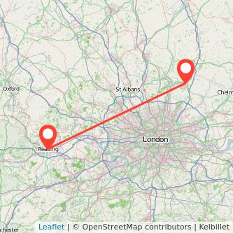 Reading Harlow bus map