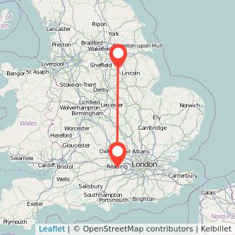 Reading Retford train map