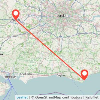 Reading Eastbourne train map