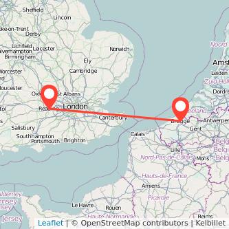 Reading Bruges train map