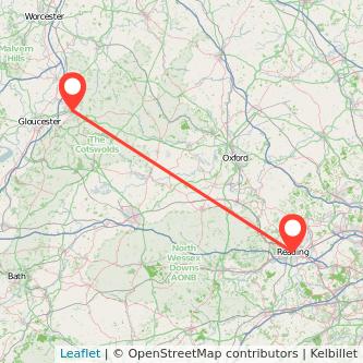 Reading Cheltenham train map