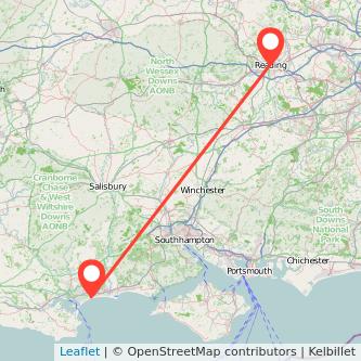 Reading Bournemouth bus map