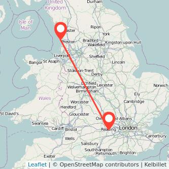 Reading Blackpool train map