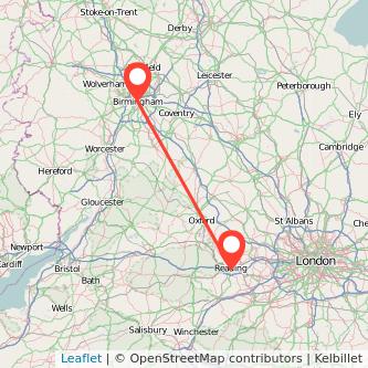 Reading Birmingham bus map