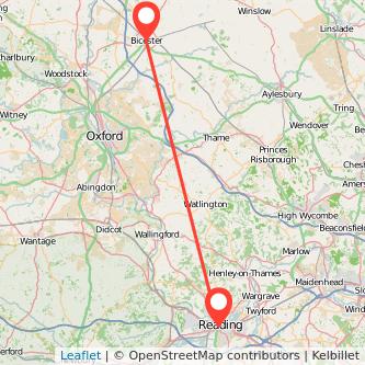 Reading Bicester train map