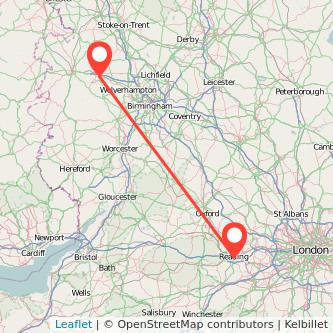 Reading Telford bus map