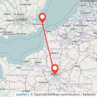 Ramsgate Paris train map