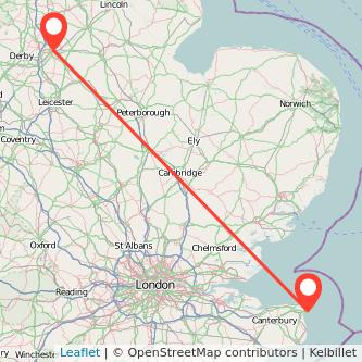 Ramsgate Nottingham train map