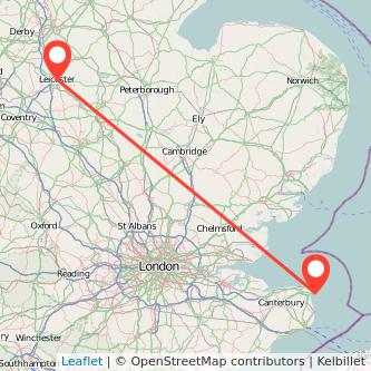 Ramsgate Leicester train map