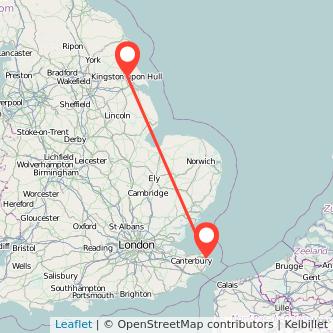 Ramsgate Hull train map