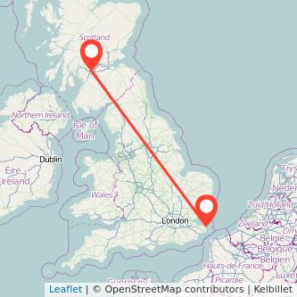 Ramsgate Glasgow train map