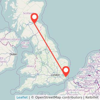 Ramsgate Edinburgh train map