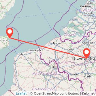 Ramsgate Brussels bus map