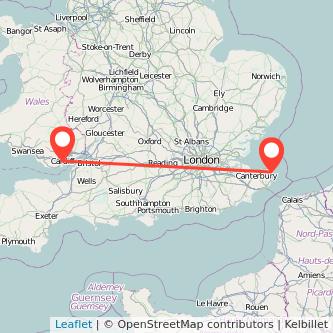 Ramsgate Cardiff train map