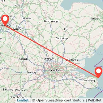 Ramsgate Birmingham train map