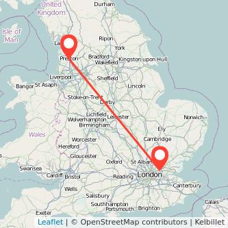 Preston Romford train map