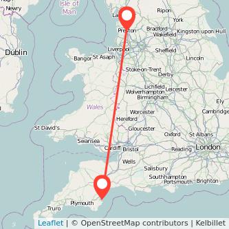 Preston Torquay train map