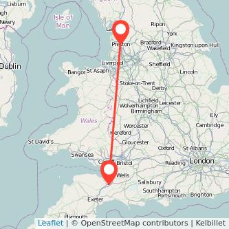 Preston Taunton bus map