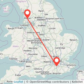 Preston Redhill bus map