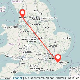 Preston Maidstone train map