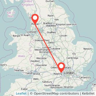 Preston Maidenhead train map