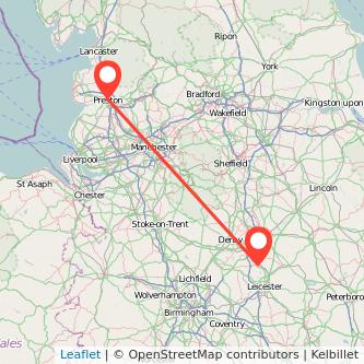 Preston Loughborough train map