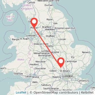 Preston Leighton Buzzard bus map