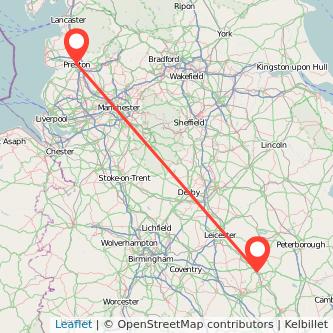 Preston Kettering train map