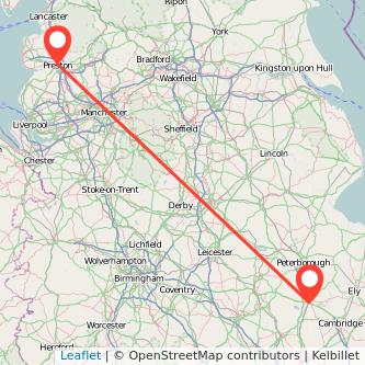 Preston Huntingdon train map