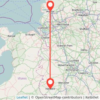 Preston Hereford bus map