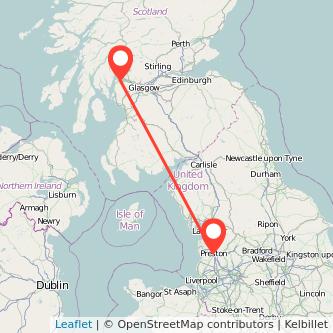 Preston Greenock bus map