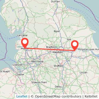 Preston Goole train map