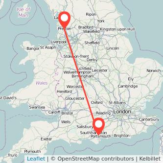 Preston Fareham train map