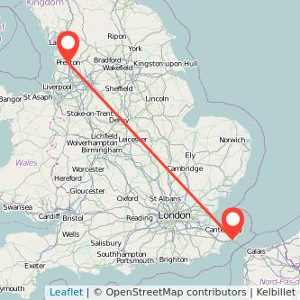 Preston Dover train map