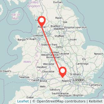 Preston Didcot train map