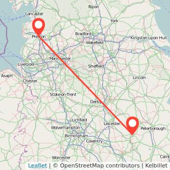 Preston Corby train map