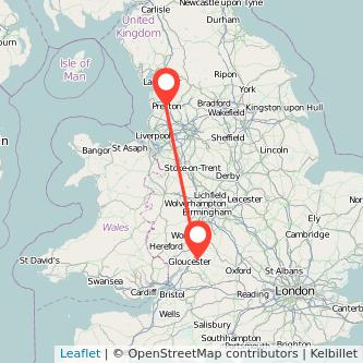 Preston Cheltenham train map