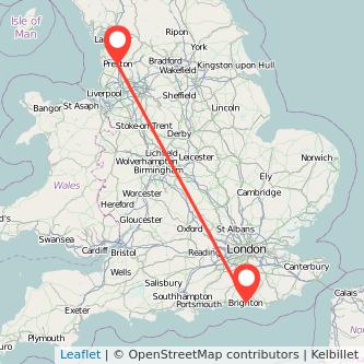 Preston Brighton train map