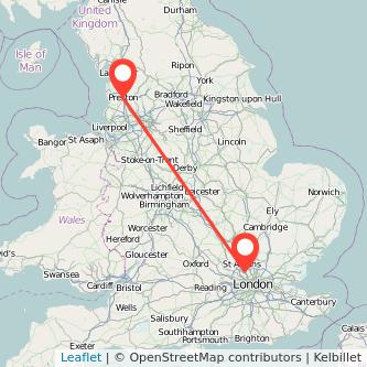 Preston Borehamwood train map