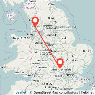 Preston Aylesbury bus map