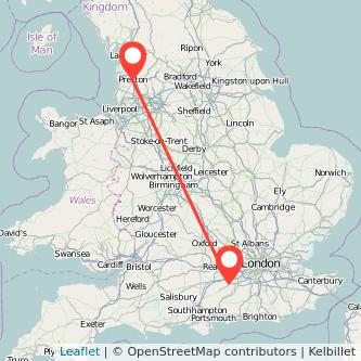 Preston Aldershot bus map