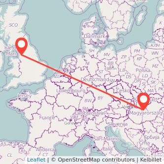 Preston Budapest train map